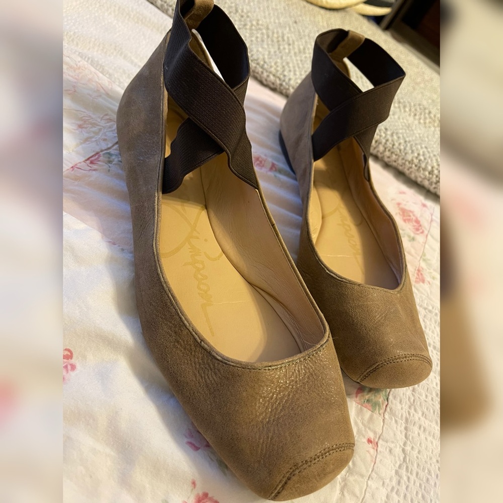 Jessica Simpson Mandalaye real leather Ballet slipper flats Sz 10